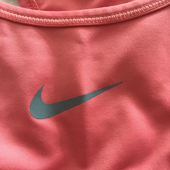 Peach/grey small Nike sports bra - Picture 3 of 7